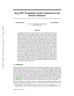 Deep PDF: Probabilistic Surface Optimization and Density Estimation
