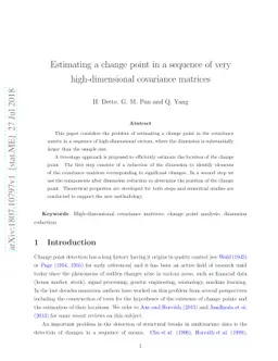 Estimating a change point in a sequence of very high-dimensional
  covariance matrices