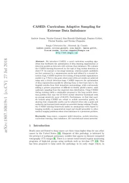 CASED: Curriculum Adaptive Sampling for Extreme Data Imbalance