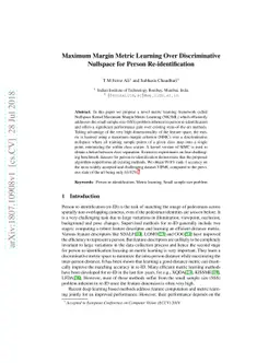 Maximum Margin Metric Learning Over Discriminative Nullspace for Person
  Re-identification
