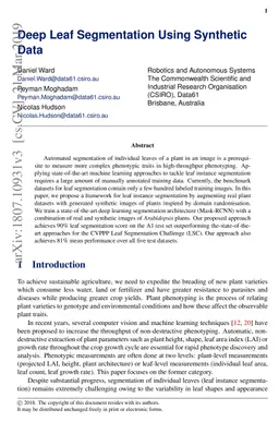 Deep Leaf Segmentation Using Synthetic Data