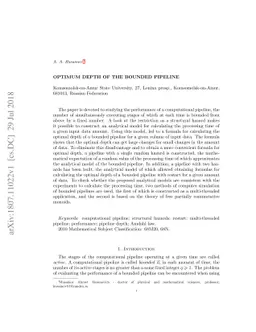 Optimum Depth of the Bounded Pipeline