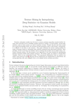 Texture Mixing by Interpolating Deep Statistics via Gaussian Models
