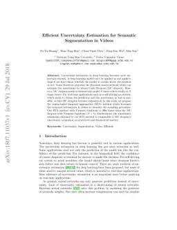 Efficient Uncertainty Estimation for Semantic Segmentation in Videos