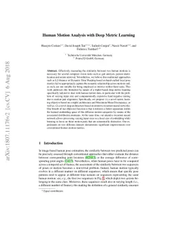 Human Motion Analysis with Deep Metric Learning