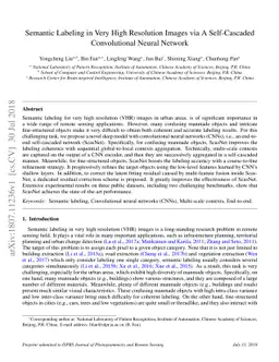 Semantic Labeling in Very High Resolution Images via a Self-Cascaded
  Convolutional Neural Network
