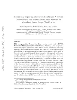 Recurrently Exploring Class-wise Attention in A Hybrid Convolutional and
  Bidirectional LSTM Network for Multi-label Aerial Image Classification