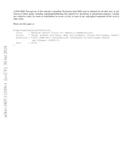 Modular Sensor Fusion for Semantic Segmentation