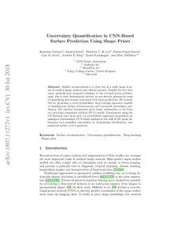 Uncertainty Quantification in CNN-Based Surface Prediction Using Shape
  Priors