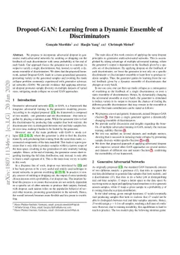 Dropout-GAN: Learning from a Dynamic Ensemble of Discriminators