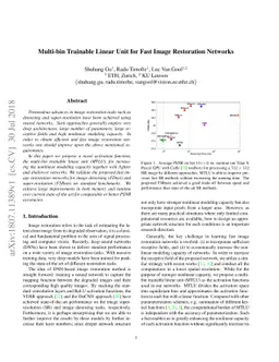 Multi-bin Trainable Linear Unit for Fast Image Restoration Networks