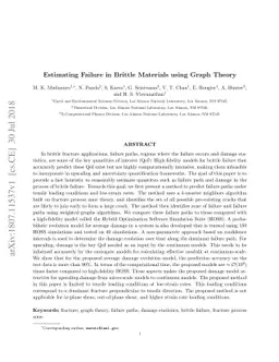 Estimating Failure in Brittle Materials using Graph Theory