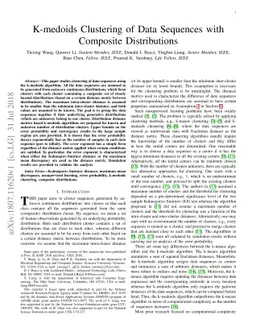 K-medoids Clustering of Data Sequences with Composite Distributions