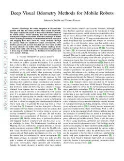Deep Visual Odometry Methods for Mobile Robots