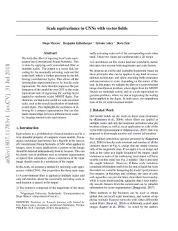 Scale equivariance in CNNs with vector fields