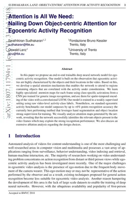 Attention is All We Need: Nailing Down Object-centric Attention for
  Egocentric Activity Recognition