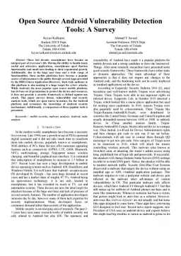 Open Source Android Vulnerability Detection Tools: A Survey