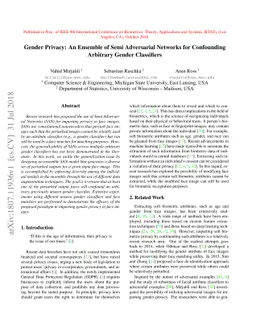 Gender Privacy: An Ensemble of Semi Adversarial Networks for Confounding
  Arbitrary Gender Classifiers