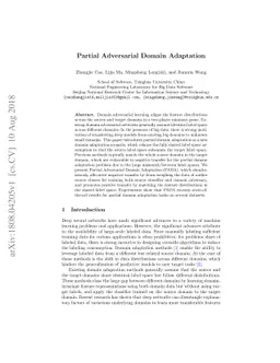 Partial Adversarial Domain Adaptation