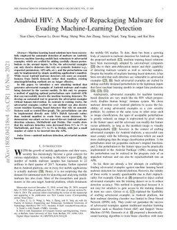 Android HIV: A Study of Repackaging Malware for Evading Machine-Learning
  Detection