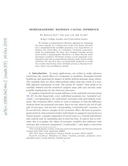 Semiparametric Bayesian causal inference