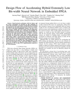 Design Flow of Accelerating Hybrid Extremely Low Bit-width Neural
  Network in Embedded FPGA