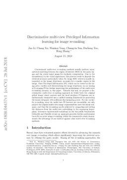 Discriminative multi-view Privileged Information learning for image
  re-ranking