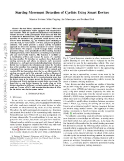 Starting Movement Detection of Cyclists Using Smart Devices