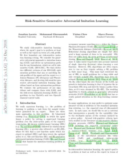 Risk-Sensitive Generative Adversarial Imitation Learning