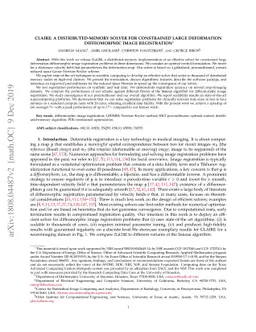 CLAIRE: A distributed-memory solver for constrained large deformation
  diffeomorphic image registration