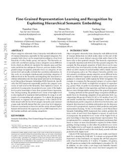 Fine-Grained Representation Learning and Recognition by Exploiting
  Hierarchical Semantic Embedding