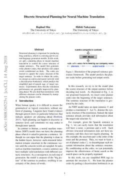 Discrete Structural Planning for Neural Machine Translation