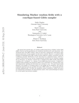 Simulating Markov random fields with a conclique-based Gibbs sampler