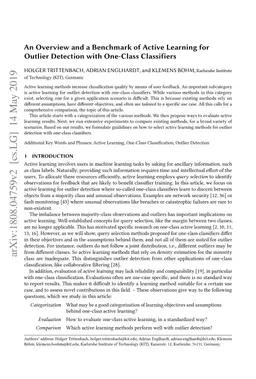 An Overview and a Benchmark of Active Learning for Outlier Detection
  with One-Class Classifiers