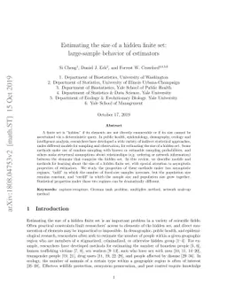 Estimating the size of a hidden finite set: large-sample behavior of
  estimators