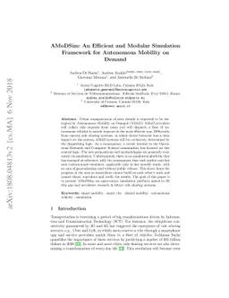 AMoDSim: An Efficient and Modular Simulation Framework for Autonomous
  Mobility on Demand