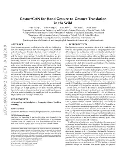 GestureGAN for Hand Gesture-to-Gesture Translation in the Wild