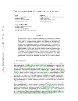 Collapse of Deep and Narrow Neural Nets