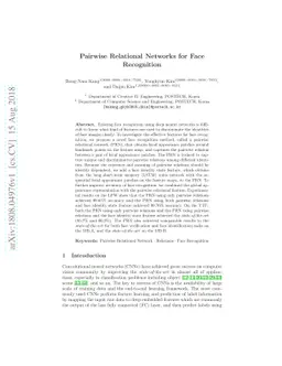 Pairwise Relational Networks for Face Recognition