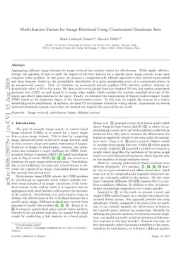 Multi-feature Fusion for Image Retrieval Using Constrained Dominant Sets