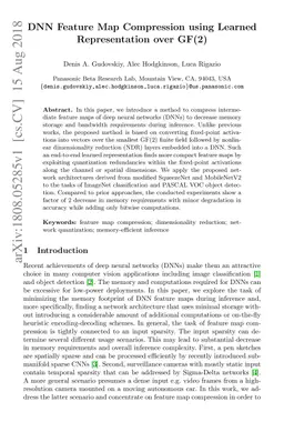 DNN Feature Map Compression using Learned Representation over GF(2)