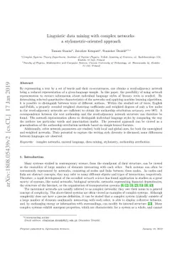Linguistic data mining with complex networks: a stylometric-oriented
  approach