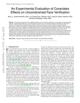 An Experimental Evaluation of Covariates Effects on Unconstrained Face
  Verification