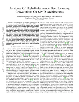 Anatomy Of High-Performance Deep Learning Convolutions On SIMD
  Architectures