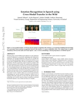 Emotion Recognition in Speech using Cross-Modal Transfer in the Wild