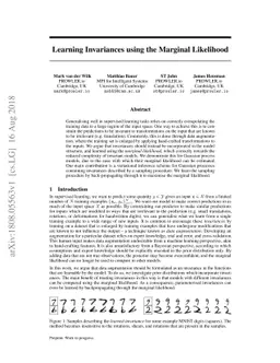 Learning Invariances using the Marginal Likelihood