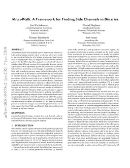 MicroWalk: A Framework for Finding Side Channels in Binaries