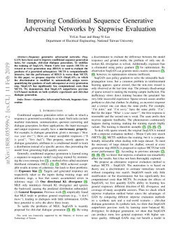 Improving Conditional Sequence Generative Adversarial Networks by
  Stepwise Evaluation