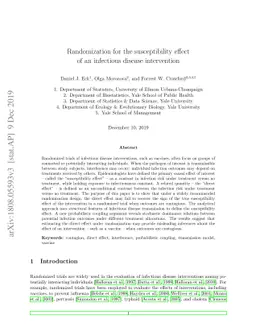 Randomization for the susceptibility effect of an infectious disease
  intervention