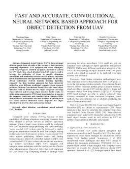 Fast and Accurate, Convolutional Neural Network Based Approach for
  Object Detection from UAV